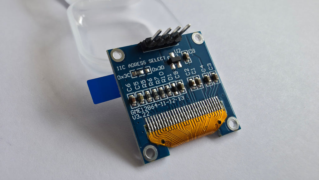 0.96 OLED Display Modul I2C 128x64 Pixels perfect for Arduino and ESP32 projects showcasing data and graphics