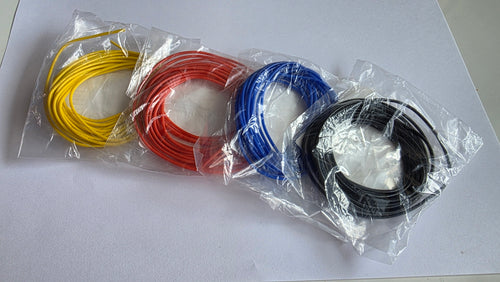 24 AWG silicone wire in red color for flexible and soft wiring in electronics projects