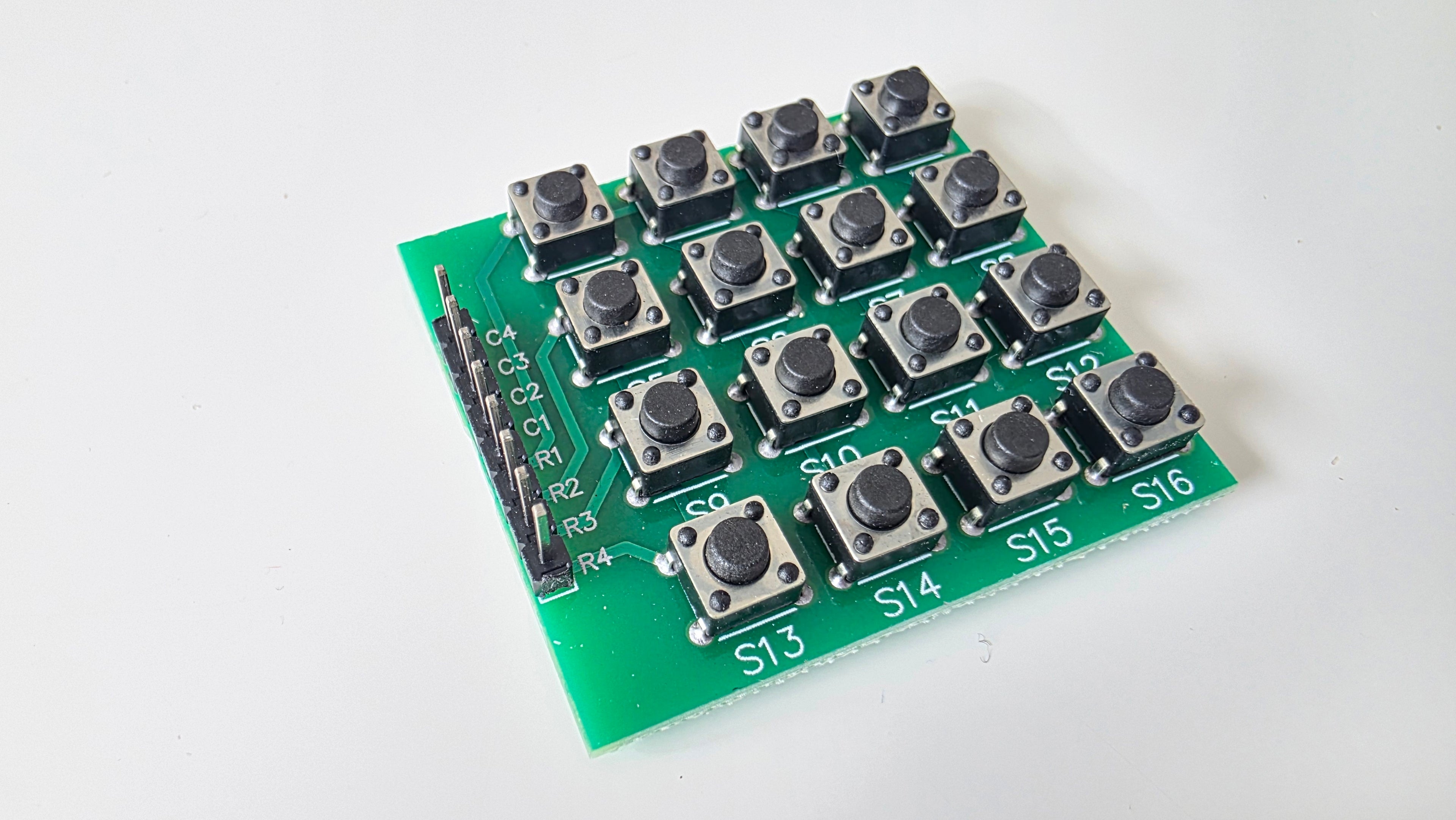 4x4 Matrix Tastatur (16 Knapper) – Den klassiske "klik-lyd" til dit projekt! ⌨️