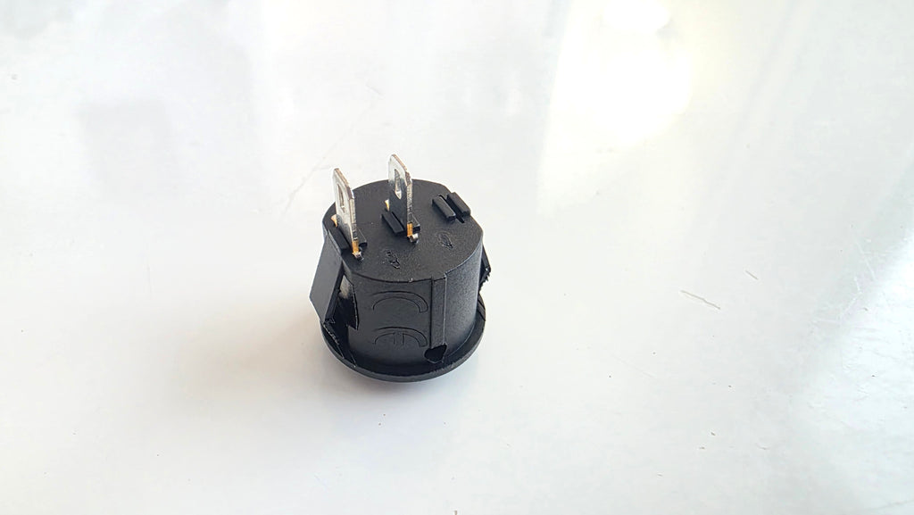 🎚️ Nem montering, perfekt finish: Rund Mini Vippekontakt (Rocker Switch) - Sort