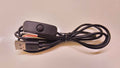 USB Kabel med In-line Tænd/Sluk Knap (1 meter) - Sort