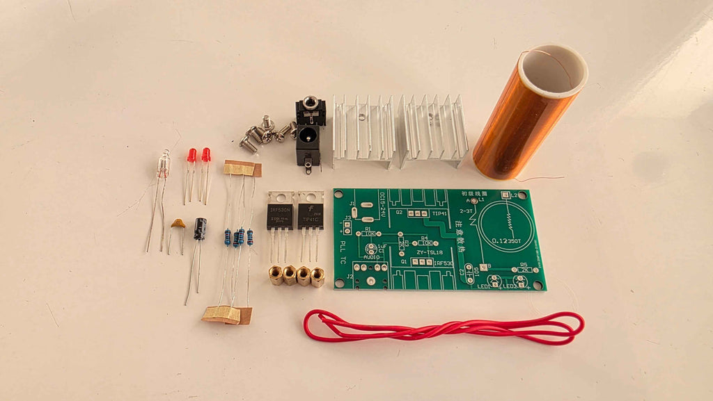 Mini Tesla Coil DIY Kit (Opgraderet Version): Byg dit eget indendørs lyn! ⚡🎵