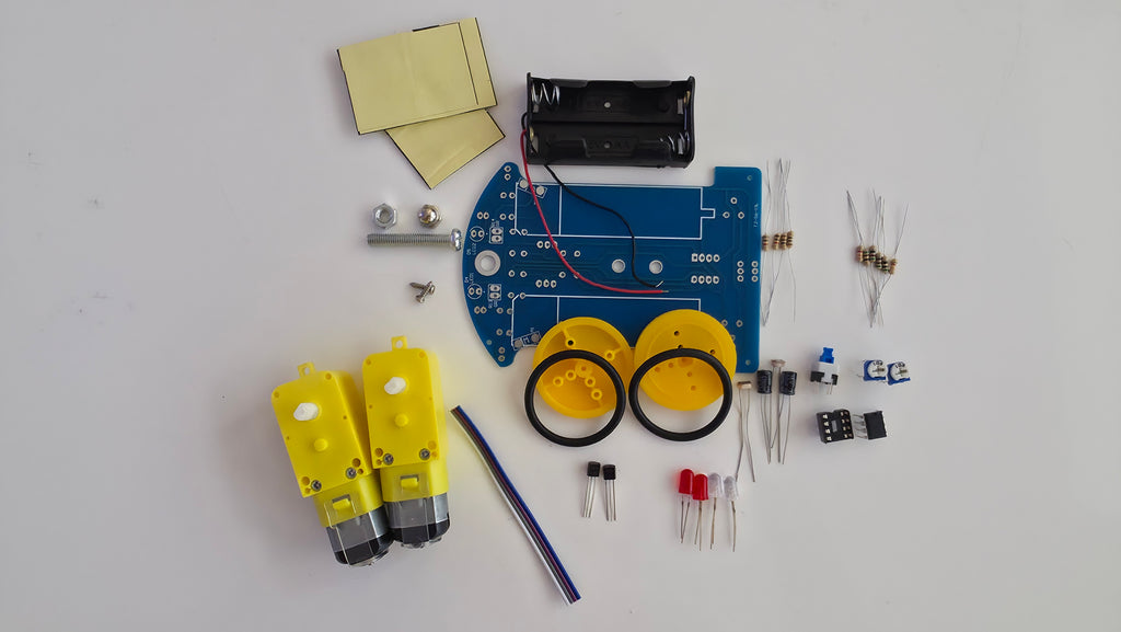 D2-1 Smart Robotbil Byggesæt: Stregfølgende Robot (Lodde-projekt) 🤖🏎️