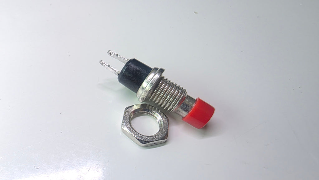 7mm Mini Trykknap (Momentary) – Rød – Den lille røde knap, alle vil trykke på! 🔴