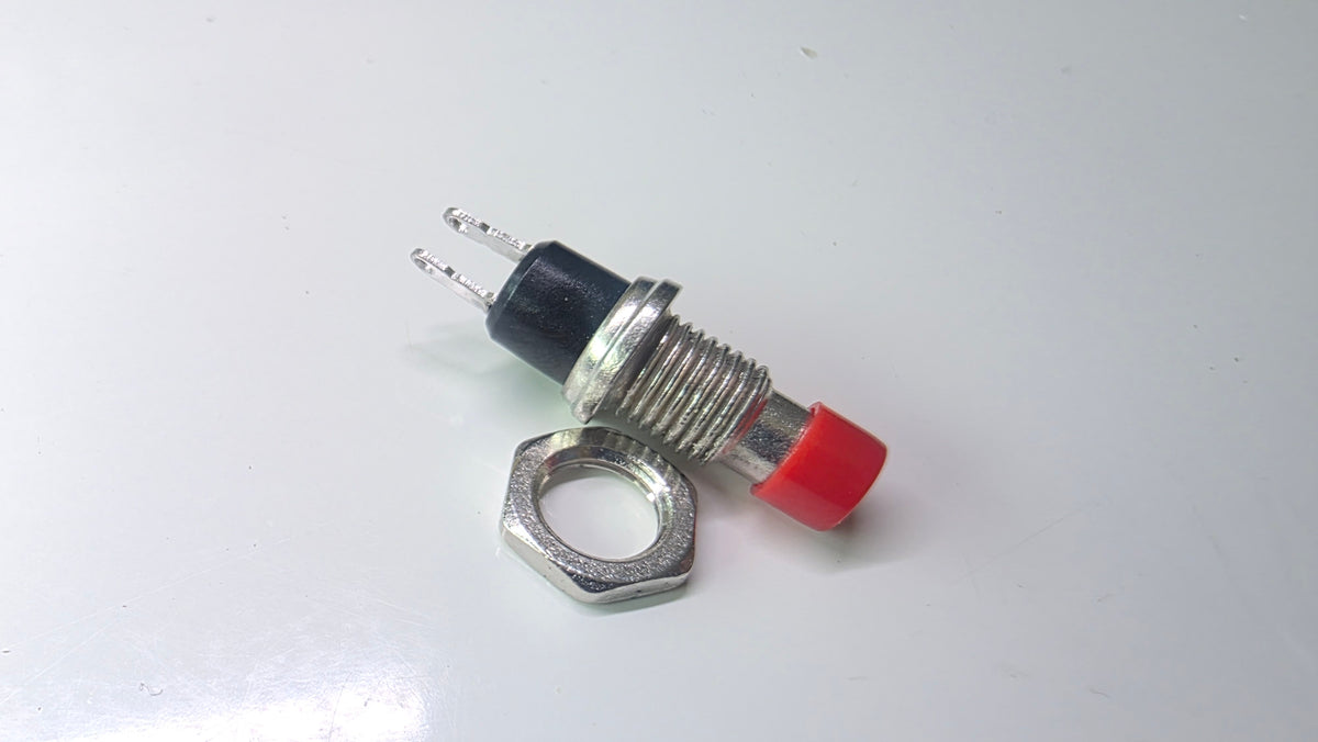 7mm Mini Trykknap (Momentary) – Rød – Den lille røde knap, alle vil trykke på! 🔴