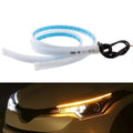 🏎️ Ultra-tyndt Fleksibelt LED Kørelys (Hvid - 30cm) m. Startup Scan – Sæt med 2 stk. ⚡