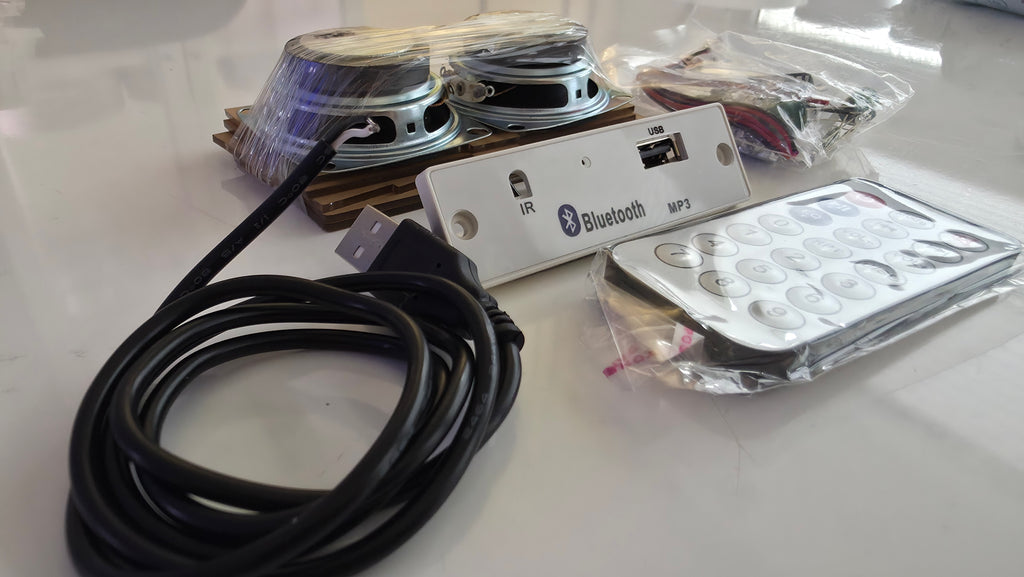 Byg-Selv Bluetooth Stereo Højtaler Kit (Gennemsigtig Akryl) 🎵🔊